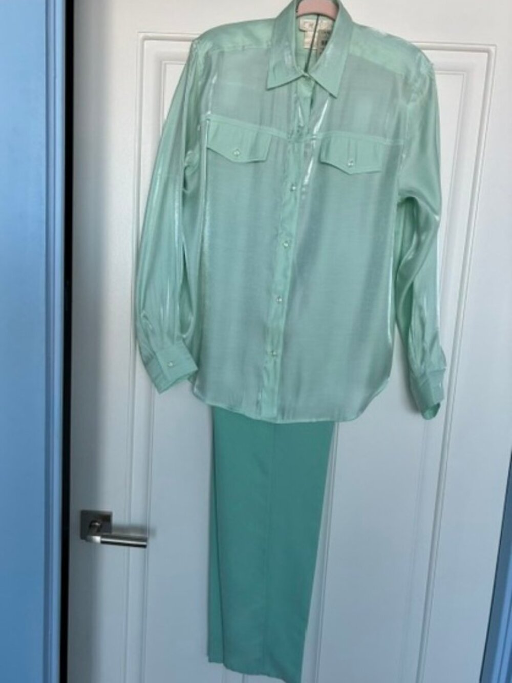 Cache Aqua Jeans and Top